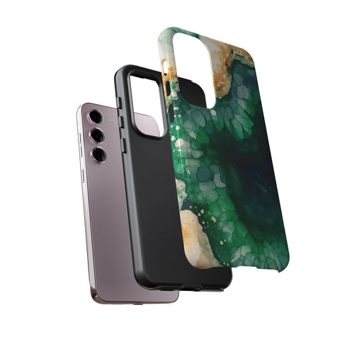 Green Geode in Watercolor - Impact Resistant Phone Case